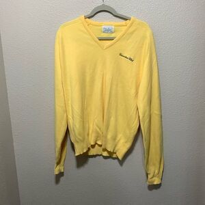 Vintage Palm Beach Sports Men’s Sweater Size XL Yellow Canadian Club